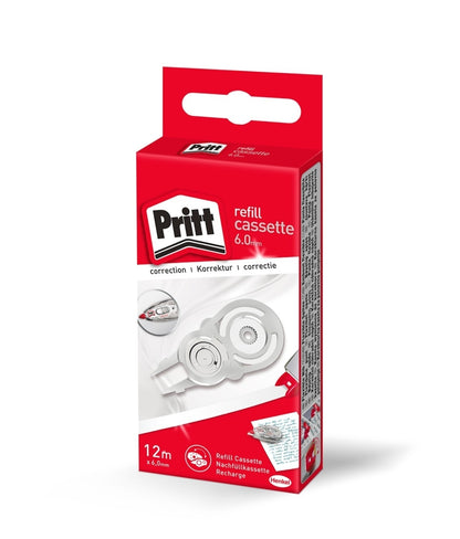 PRITT Refill Kassette 6.0mmx12m PRX6H weiss, für Korrekturroller