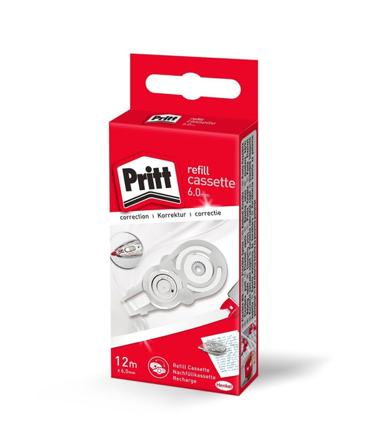PRITT Refill Kassette 6.0mmx12m PRX6H weiss, für Korrekturroller