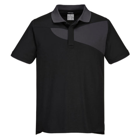 Portwest PW210 Poloshirt – Schwarz/ZoomGrau – bequem & funktional