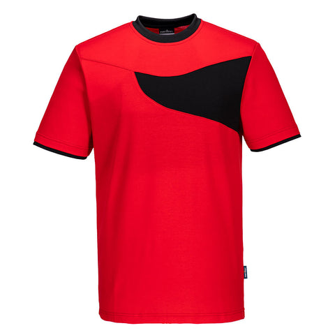 Portwest PW211 Shirt – Rot/Schwarz – bequem & funktional