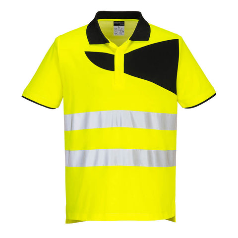 Portwest PW212 Poloshirt – Gelb/Schwarz – bequem & funktional