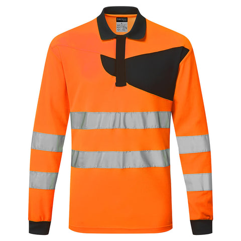 Portwest PW220 Poloshirt – Orange/Schwarz – bequem & funktional