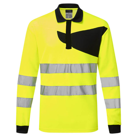 Portwest PW220 Poloshirt – Gelb/Schwarz – bequem & funktional