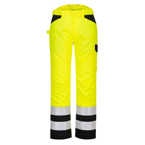 Portwest PW241 Hose – Gelb/Schwarz – strapazierfähige Arbeitshose
