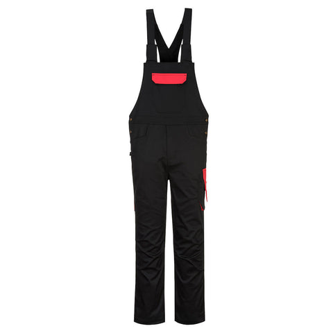 Portwest PW243 Hose – Schwarz/rot – strapazierfähige Arbeitshose