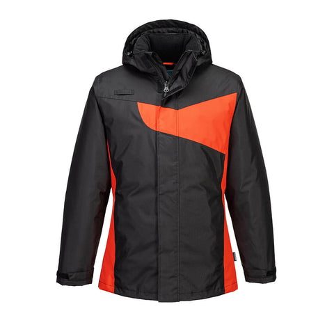 Portwest PW260 Arbeitsjacke – Schwarz/rot – robust & funktional