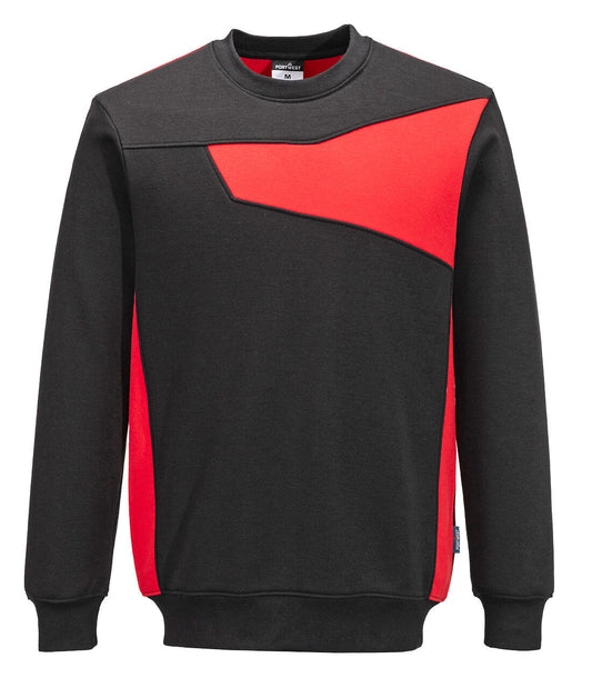 Portwest PW273 Sweatshirt – Schwarz/rot – bequem & sichtbar