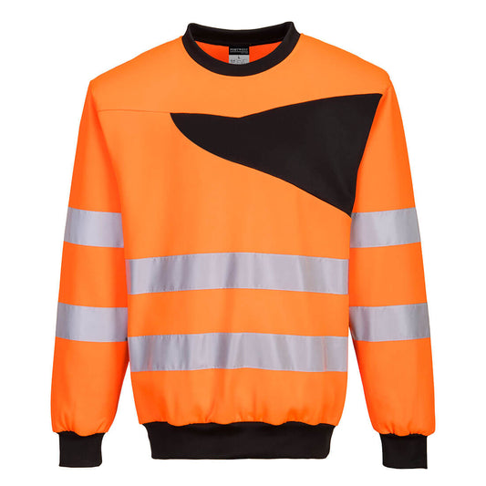 Portwest PW277 Sweatshirt – Orange/Schwarz – bequem & sichtbar