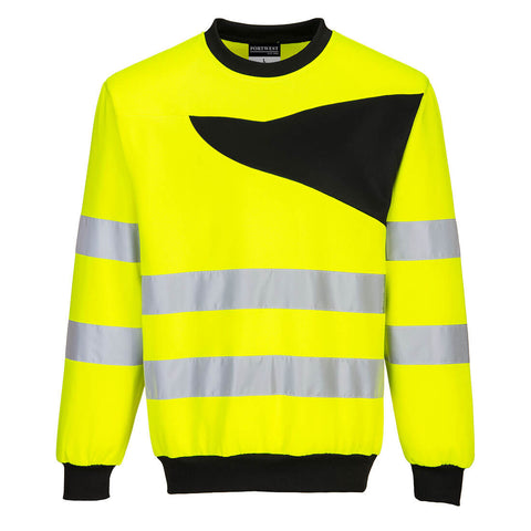Portwest PW277 Sweatshirt – Gelb/Schwarz – bequem & sichtbar
