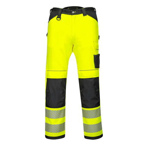 Portwest PW303 Hose – Gelb/Schwarz – strapazierfähige Arbeitshose