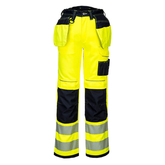 Portwest PW306 Hose – Gelb/Schwarz – strapazierfähige Arbeitshose