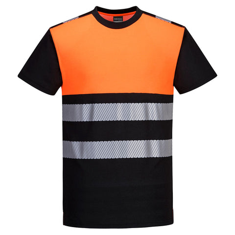 Portwest PW311 Shirt – Schwarz/Orange – bequem & funktional
