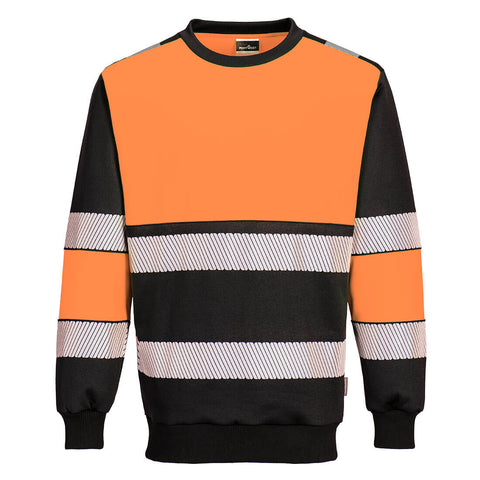Portwest PW376 Sweatshirt – Orange/Schwarz – bequem & sichtbar