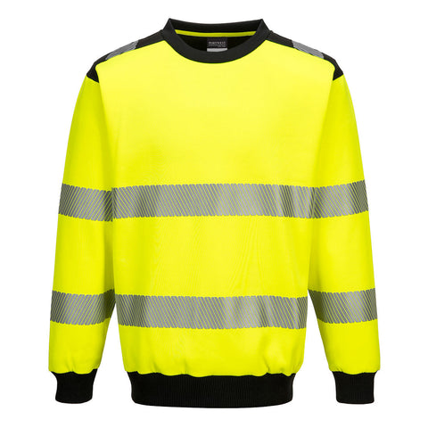 Portwest PW379 Sweatshirt – Gelb/Schwarz – bequem & sichtbar