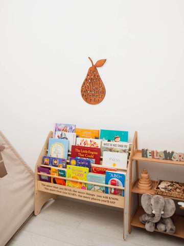 wooden alphabet nursery wall