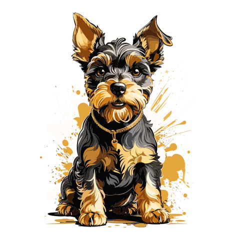 "Personalisiertes T-Shirt: Süsser Hund als Druckmotiv"