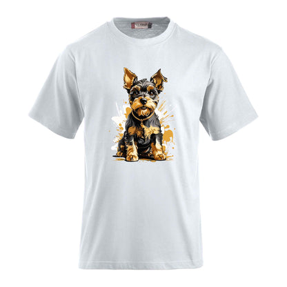 "Personalisiertes T-Shirt: Süsser Hund als Druckmotiv"