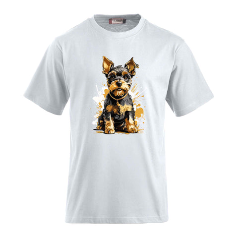 "Personalisiertes T-Shirt: Süsser Hund als Druckmotiv"