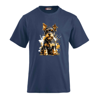 "Personalisiertes T-Shirt: Süsser Hund als Druckmotiv"