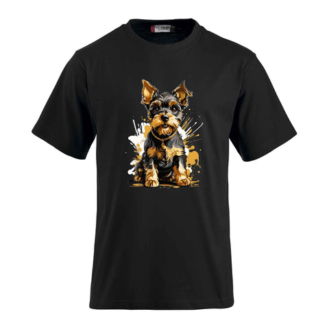 "Personalisiertes T-Shirt: Süsser Hund als Druckmotiv"