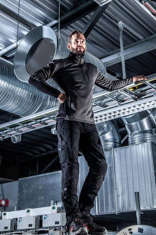 Projob Arbeitskleidung -  Herren Microfleece Poloshirt in Ripstop Optik