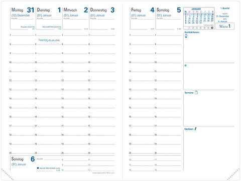 QUO-VADIS Ersatzinhalt Geschäft 2025 004001Q 1W/2S Impala/Club 10x15cm