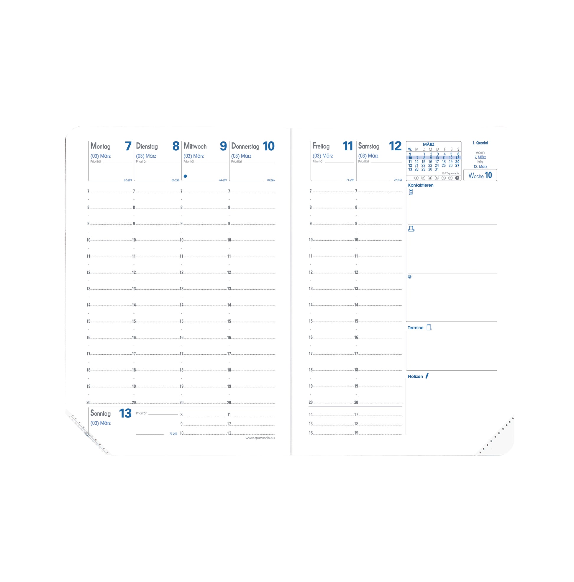 QUO-VADIS Ersatzinhalt Geschäft 2025 004001Q 1W/2S Impala/Club 10x15cm