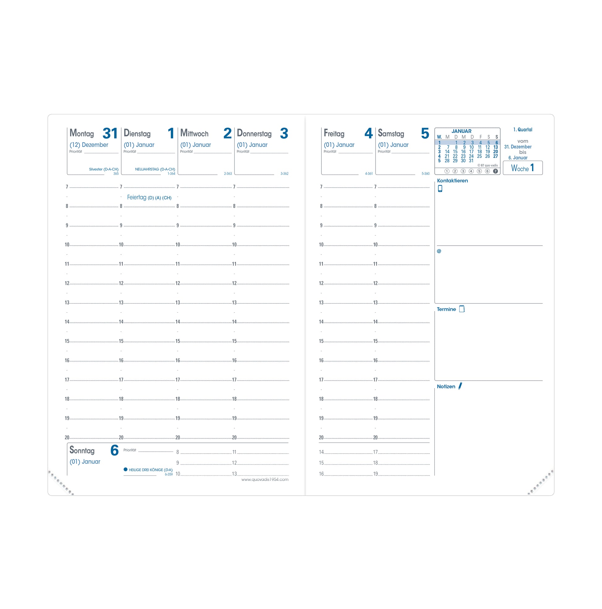 QUO-VADIS Ersatzinhalt+ Geschäft 2025 004034Q 1W/2S Impala/Club 10x15cm