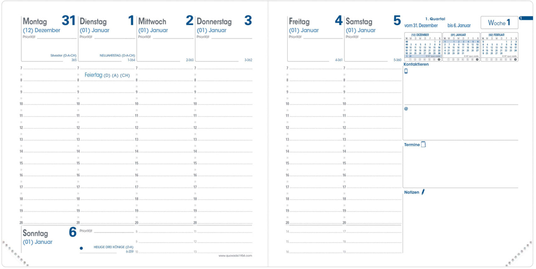 QUO-VADIS Ersatzinhalt+ Executif 2025 014014Q 1W/2S Impala/Club 16x16cm