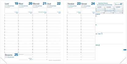 QUO-VADIS Agenda Impala Executif 2025 014083Q 1W/2S schwarz FR 16x16cm