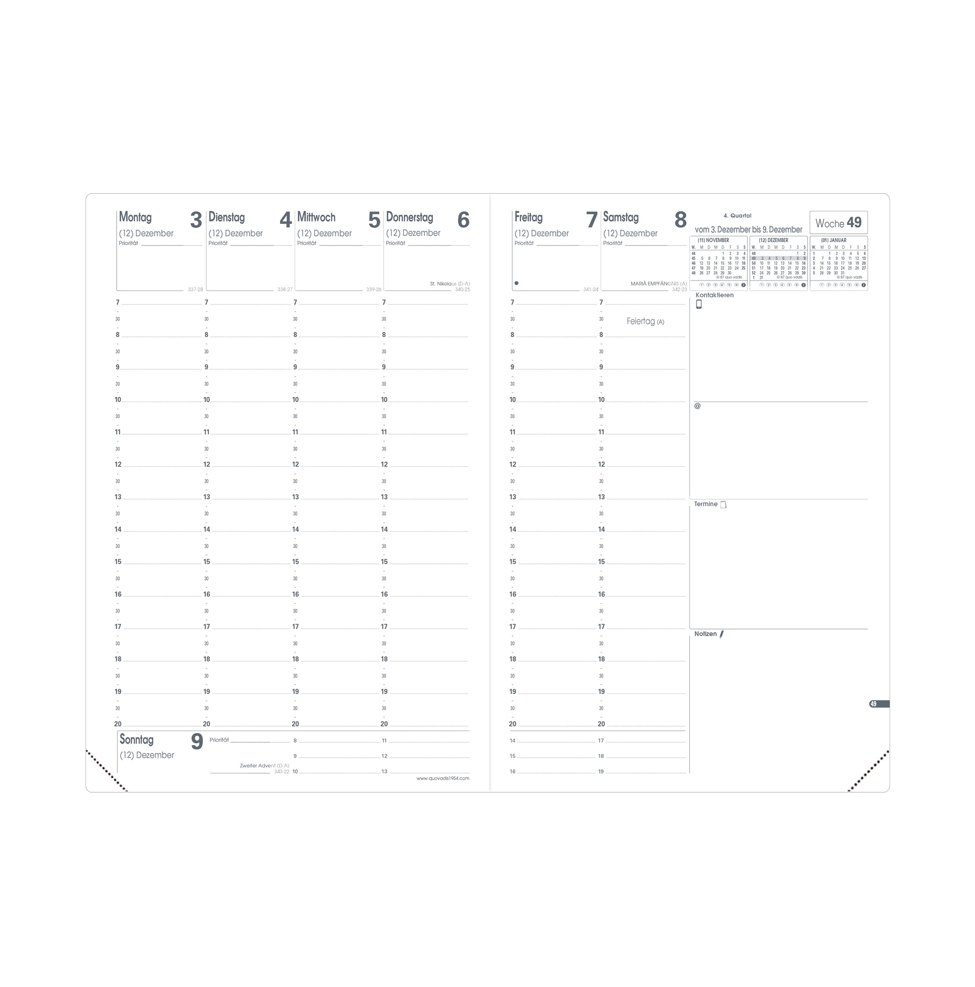 QUO-VADIS Ersatzinhalt+ Minister 2025 015016Q 1W/2S Impala/Soho 16x24cm