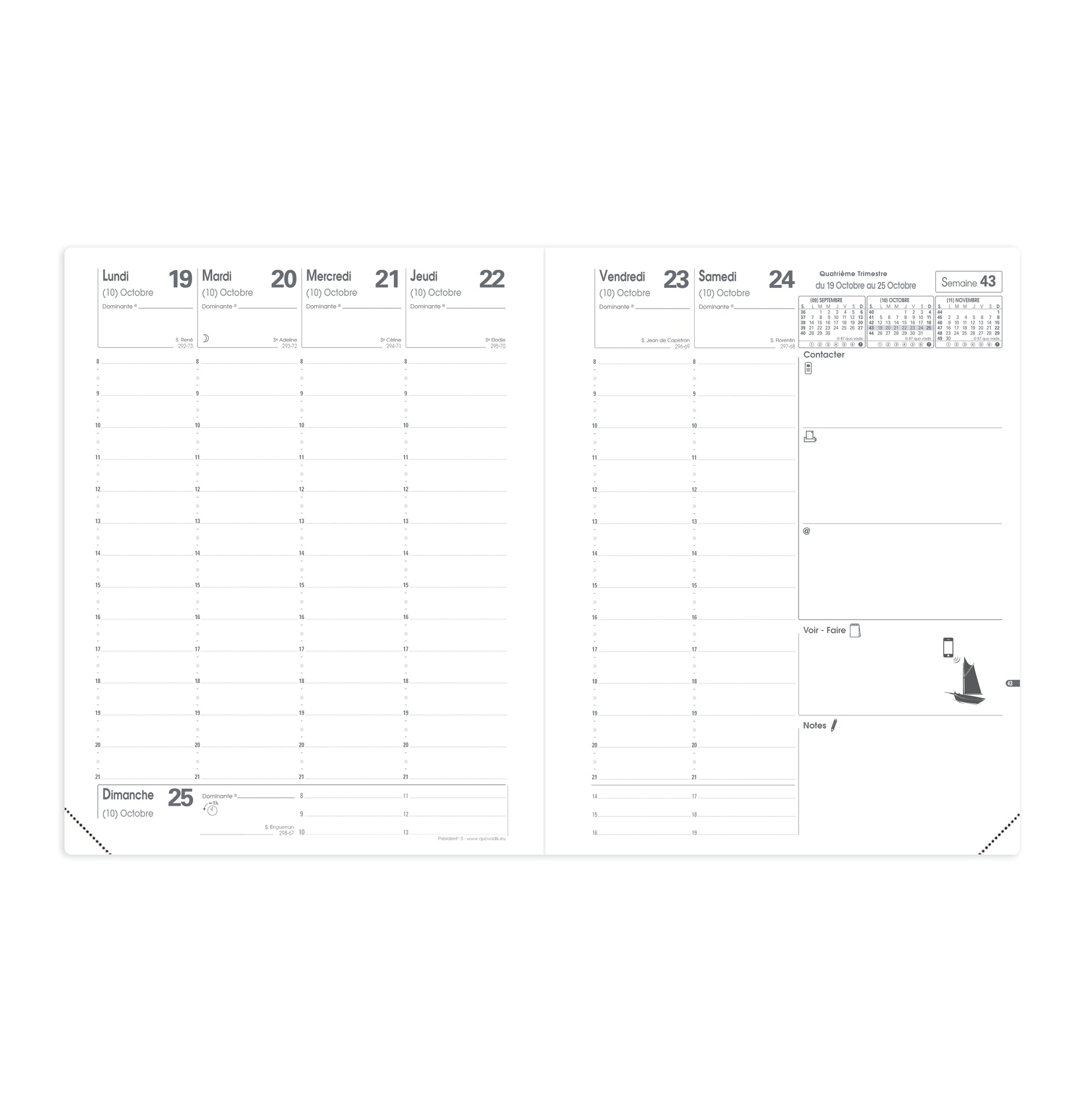 QUO-VADIS Ersatzinhalt Presint 2025 016007Q 1W/2S Impala/Club 21x27cm