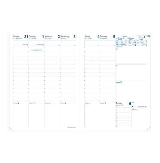 QUO-VADIS Ersatzinhalt+ Prenote 2025 024013Q 1W/2S Impala/Club 21x29.7cm