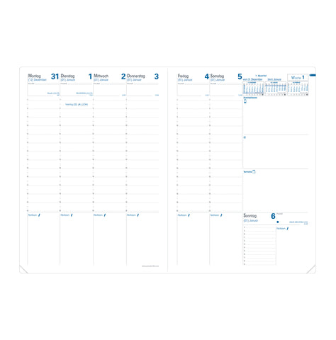 QUO-VADIS Ersatzinhalt+ Prenote 2025 024013Q 1W/2S Impala/Club 21x29.7cm