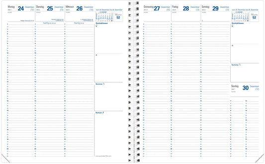 QUO-VADIS Agenda Impala Eureq. 2025 026031Q 1W/2S schwarz DE 24x30cm