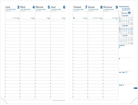QUO-VADIS Agenda Impala H24/24 2025 027034Q 1W/2S schwarz FR 16x24cm