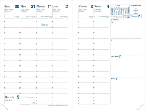 QUO-VADIS Universitaire Ersatz 24/25 028004Q 1W/2S 13M FR 10x15cm