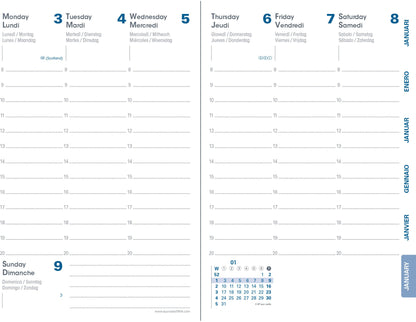 QUO-VADIS Universitaire R Equology 25/26 028818Q 1W/2S 13M rosa ML 10x15cm