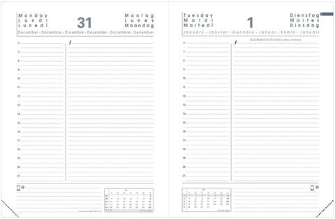 QUO-VADIS Agenda Impala ABP2 2025 051042Q 1T/1S schwarz FR 12x17cm