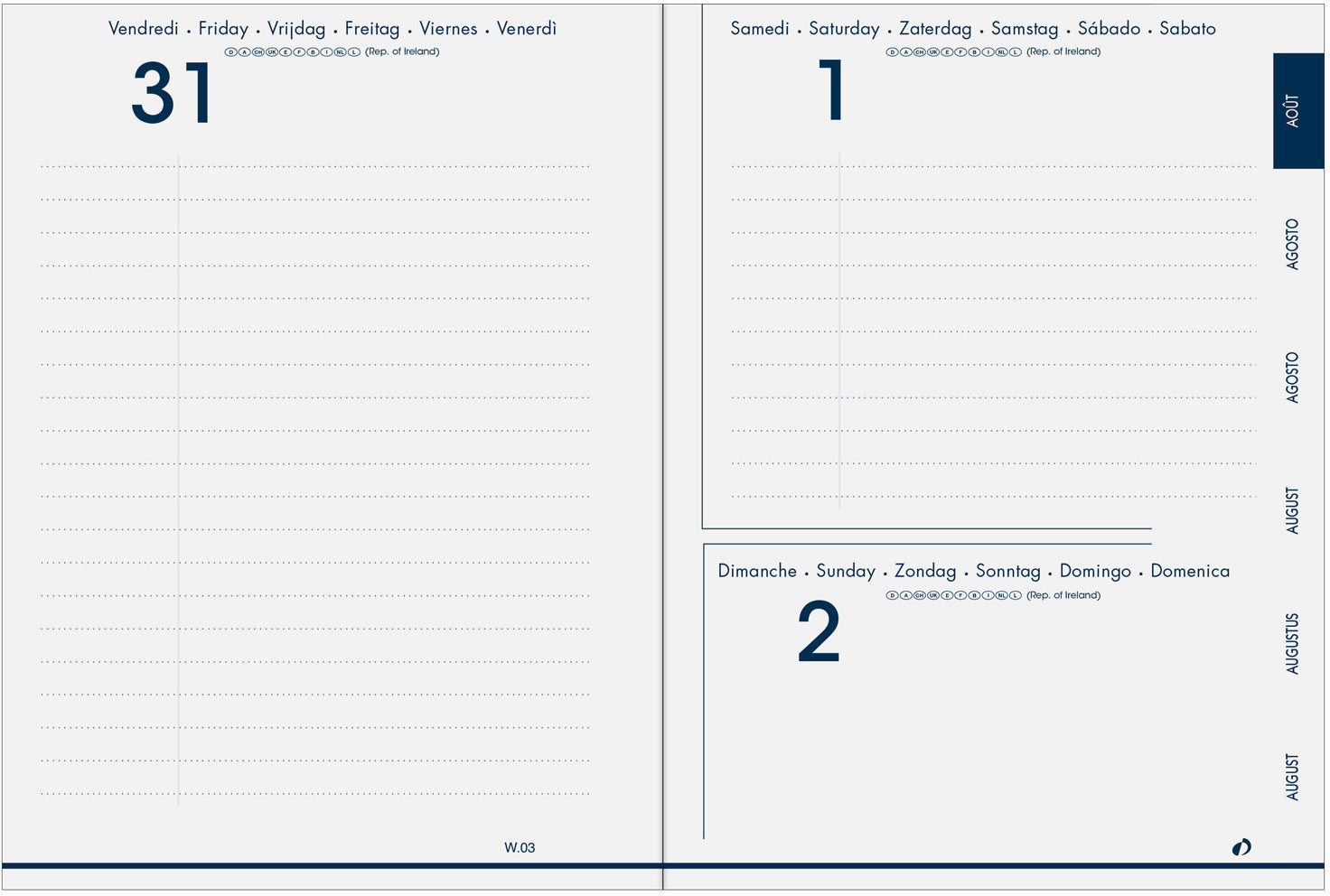 QUO-VADIS Eurotextagenda Respire 25/26 1282535Q 1T/1S 12M Delphin ML 12x17cm