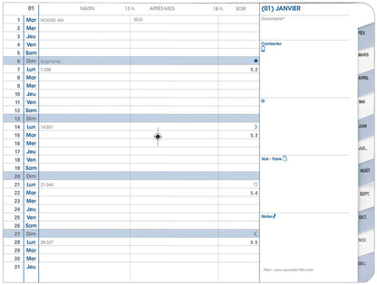 QUO-VADIS Agenda Impala Plain 2025 195034Q 1M/2S schwarz FR 10x15cm