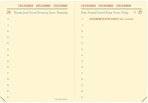 QUO-VADIS Agenda Impala Miniday 2025 209027Q 1T/1S schwarz ML 7x10cm