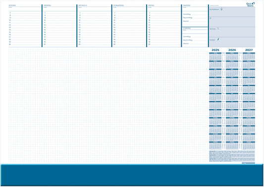 QUO-VADIS Schreibunterlage 8200 2025 245007Q 1W/1S 40 Seiten 59.5x42cm