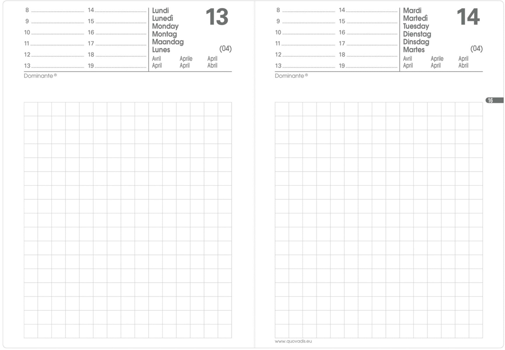 QUO-VADIS Agenda Impala Maor 2025 283027Q 1T/1S schwarz ML 8.5x13cm