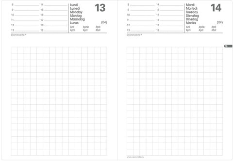 QUO-VADIS Agenda Impala Maor 2025 283027Q 1T/1S schwarz ML 8.5x13cm