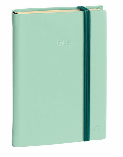 QUO-VADIS Agenda Silk Aff.Prest. 2025 2851021Q 1W/2S grün ML 10x15cm