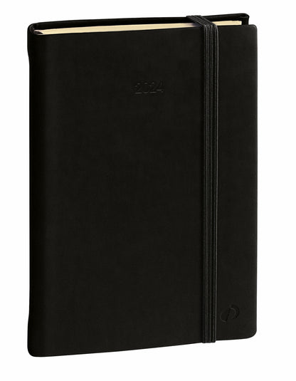 QUO-VADIS Agenda Silk Aff.Prest. 2025 285961Q 1W/2S schwarz ML 10x15cm