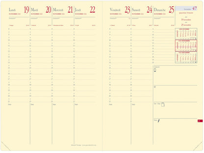 QUO-VADIS Ersatzinhalt Mini.Pres. 2025 286014Q 1W/2S Soho/Silk FR 16x24cm