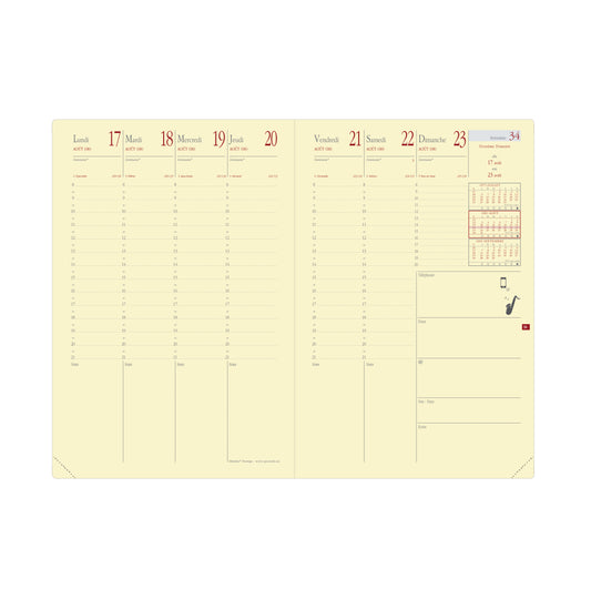 QUO-VADIS Ersatzinhalt Mini.Pres. 2025 286014Q 1W/2S Soho/Silk FR 16x24cm