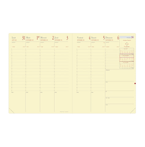 QUO-VADIS Ersatzinhalt Presid.Pr. 2025 287014Q 1W/2S Soho/Silk 21x27cm